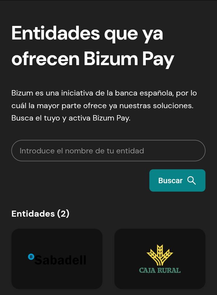 Bizumpay jada erabilgarri duten banku entitateak: Sabadell eta Rural