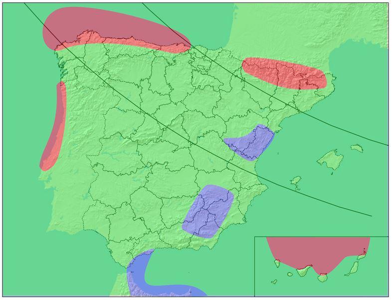 Biharko hodeien iragarpena mapa