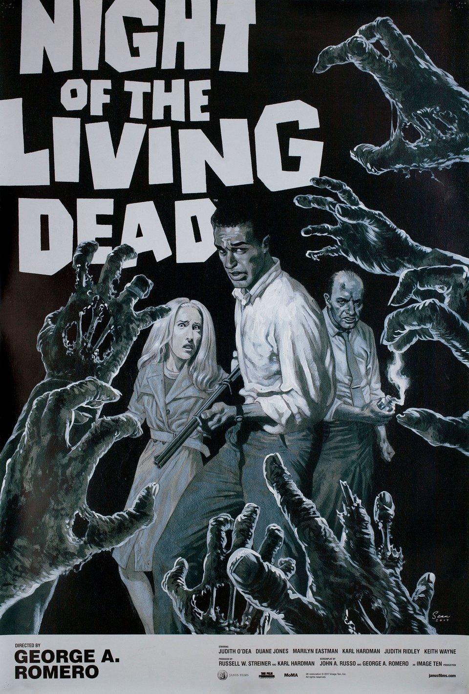 Night of the living dead filmaren posterra